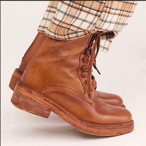 Free People Santa Fe Lace Up Leather Boots